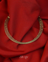 Elegant Antique Finish Collar Necklace – Multi Layered Hasli Design